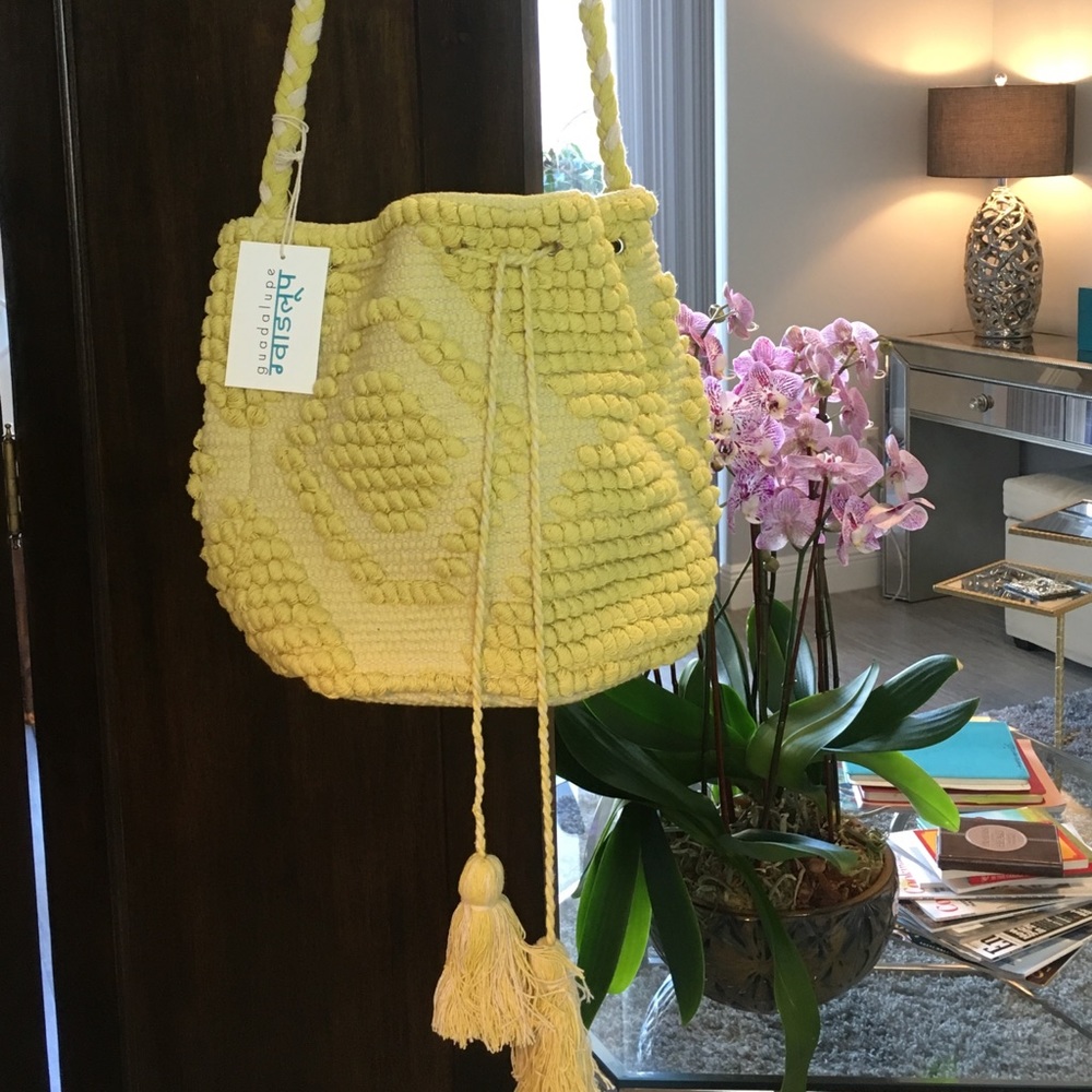 Guadalupe Bohemian tassel bucket bag